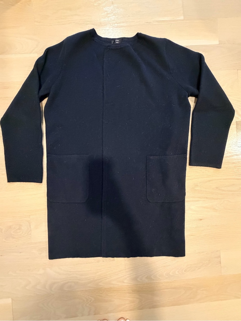 J. Crew Black Long Cardigan with Patch Pockets M